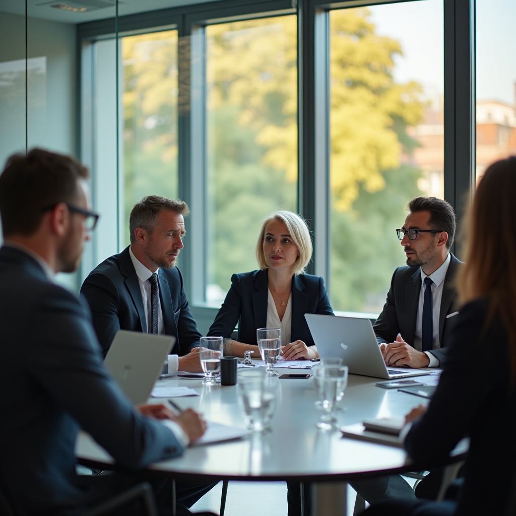 Corvexora educational team in a collaborative meeting